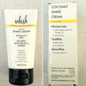 Whish Coconut Shave Cream Full Size 150ml Moisturizing and Soothing Formula